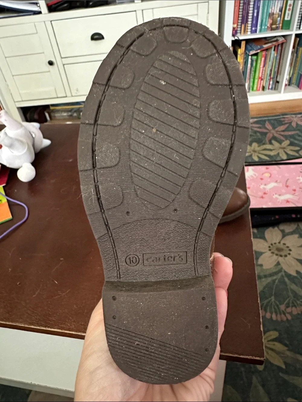 Carter's Brown Girls Boot with Side Zip